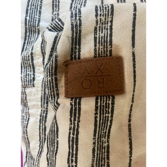 ROXY Sugar Baby Canvas Backpack in Anthracite Stripe Beach Vacation School Surf - Picture 4 of 6